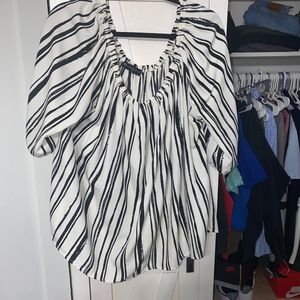 Plus size off the shoulder shirt